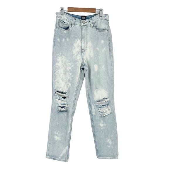BDG Slim Straight Distressed Bleach Light Wash Blue Jeans Size 27‎ - Picture 1 of 8